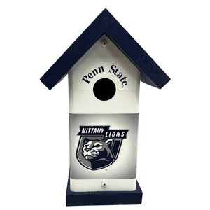Penn State Nittany Lions NCAA Birdhouse OS Blue White Logo Garden Decor Fan Gift